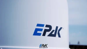 Detail of the EPAK logo on the radome