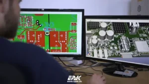 An engineer works on CAD projects
