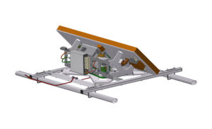 Rear view with transceiver, electronic control, stepper motors