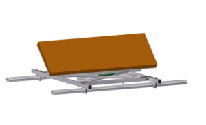 Elektronische Strahlführung in Elevation, mechanische Ausrichtung in Azimut